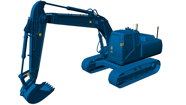 X63 Excavator Illustration